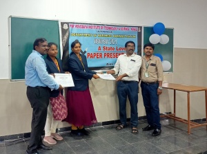 MBA students secured 1st prize in paper presentation @VISVOTSAV-2K24, Kavali